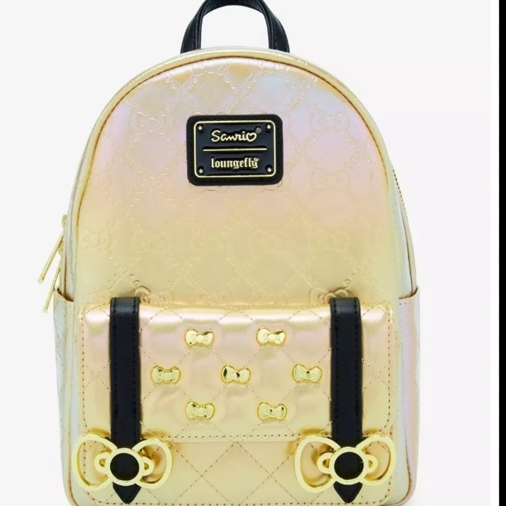 Hello Kitty Loungefly 50th Anniversary Gold Backpack